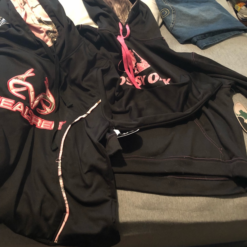 2 Real Tree/Mossy Oak hoodies